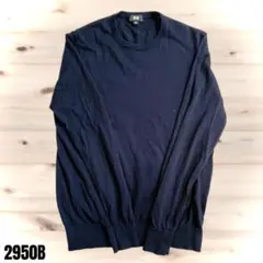 UNIQLO ユニクロ ネイビー 長袖 クルーネック セーター 2950