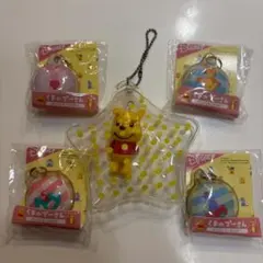 プーさん/ピグレット/イーヨー/ティガー/ぷくぷくキーホルダー/ストラップ