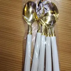 ゴールドスプーン5本セット　昭和レトロ