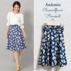 Andemiu クラシカルフラワーミディフレアスカート 新品のサムネイル
