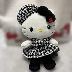 新品 ハローキティ モノクロガーリーふたごコーデ ぬいぐるみ