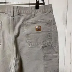 Carhartt カーハート レア 革ロゴ ダック ペインター パンツ