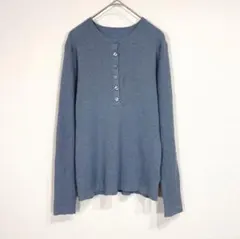 AOKI LES MUES【M】ハーフボタン リブニット トップス カジュアル