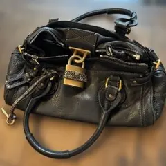 極美品 】クロエ Chloe ハンドバッグ パディントン 2段式 南京錠 本革 