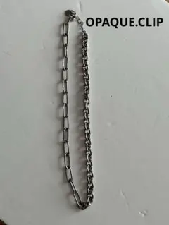 【美品】オペークドットクリップ チェーンネックレス