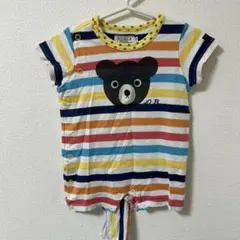 DOUBLE.B ストライプロンパース 70