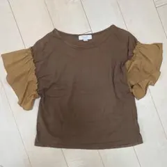 B:MING by BEAMS ❤️フリル袖ブラウンTシャツのサムネイル