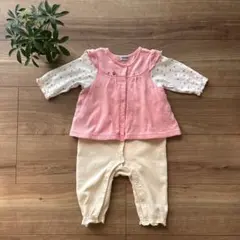 MIKIHOUUSE FIRST(ミキハウス) 70サイズ　カバーオール　ピンク