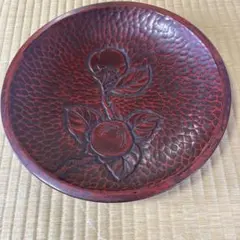 アンティーク鎌倉彫 柿の模様　お盆