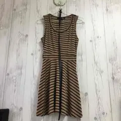 #ベルト付き#ワンピース#フォーエバー21#ベージュ#キャメル#ボーダー#黒