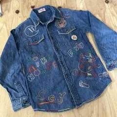 MIKI HOUSE☆刺繍入りデニムシャツ 130