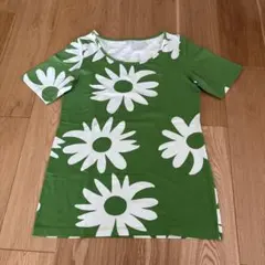 marimekko ウニッコ半袖 Tシャツ グリーン S チュニック丈のサムネイル