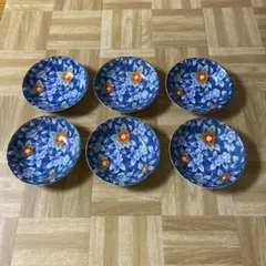 花柄デザイン皿6枚セット