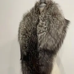 ファーショール　FOX フォックス　毛皮　高級　成人式　シルバー　A4