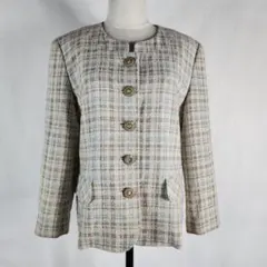 訳あり Vintage Leilian レリアン ノーカラージャケット レトロのサムネイル