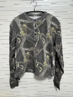 WISHFOREVER サーマル ヘンリーネック リアルツリー柄　Y2K