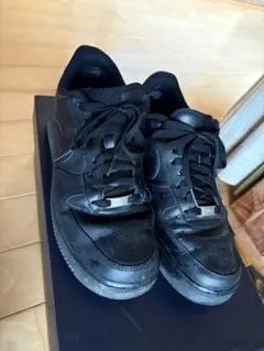 Nike Air Force 1 ブラックレザー スニーカー