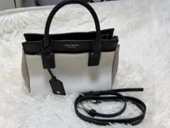kate spade ハンドバッグ ホワイト/ブラック/ベージュ