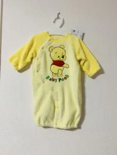 た*ん様 プーさん ベビー 長袖 コンビドレス ロンパース カバーオール フリー