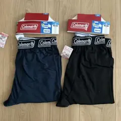 新品　メンズレギンス　Coleman ヒヤロン　接触冷感　２枚　M 青　黒