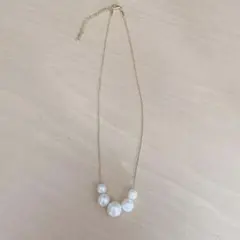 ホワイトパール ゴールドチェーンネックレス