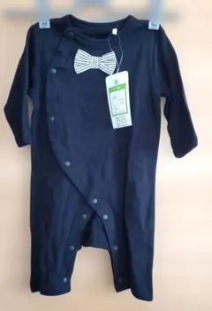 新品♥ベビー服♥フォーマルブラック 蝶ネクタイ付きロンパース