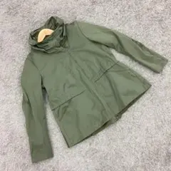 ☆カリテ☆ハイネックジャケット☆起毛インナー付き☆フロントジップ☆カーキ(３