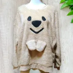 OPERA レディース もこもこ 部屋着 ボアフリース トレーナー LL 588