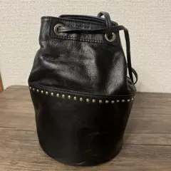 CHRISTIAN VILLA ショルダーバッグ　バケツ型　ブラック