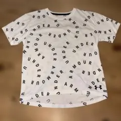 UNDER ARMOUR Tシャツ 総柄 ロゴ ホワイト Mのサムネイル