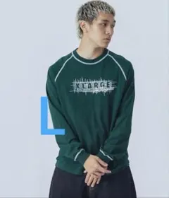 XLARGE ロンT STITCH LOGO L/S グリーン Lのサムネイル