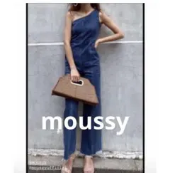 MOUSSY♥️ワンショルダー デニム サロペット オーバーオール ワイドのサムネイル