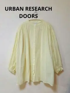 URBAN RESEARCH DOORS ットンボイルギャザーブラウス春インド綿