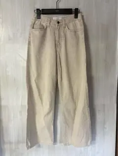 【15】select MOCA ベージュ ワイドレッグ デニムパンツ Sサイズのサムネイル