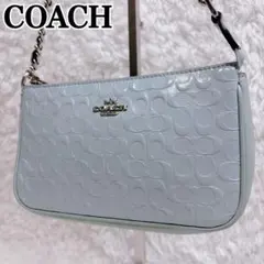COACH Signature Mini Accessory Pouch Bag