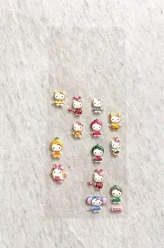 ハローキティ 着ぐるみ ぷっくりシール 平成レトロ