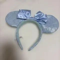 ディズニー カチューシャ ライトブルー レース