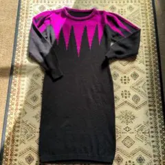 ニットロングワンピース長袖