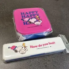 PEANUTS スヌーピー シールランチボックス　箸＆スプーン　2点セット