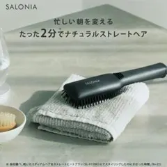 【美品】取説付 SALONIA ストレートヒートブラシ SL-012BK 黒