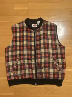 80s 90s　Dickies チェック柄 キルティングベスト　古着のサムネイル