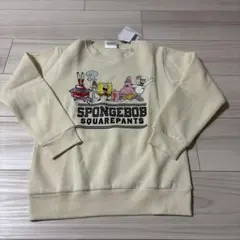 スポンジボブ　トレーナー 130cm クリーム