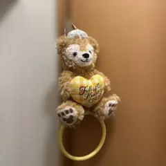 ダッフィー ぬいぐるみ ハート付き タオル掛け