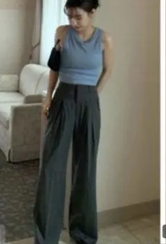 GRL グレイルフロントスリットフレアパンツ[ fo1497]