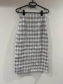 プロポーションボディドレッシング　スカート　チェック柄タイトスカート ピンク