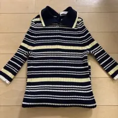 cinoh ボーダー　ニット　ポロ