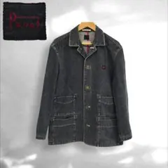 【極美品】Papas パパス ブラックデニム カバーオール L50 日本製 赤耳のサムネイル