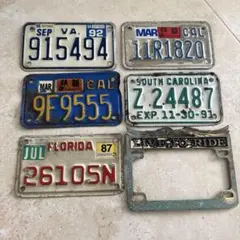 ヴィンテージ　USA バイクプレート　本物！ ガレージインテリア