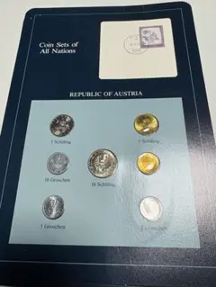 ㉓　未使用　フランクリンミント　オーストリア　硬貨　7種セット　希少のサムネイル