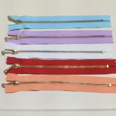 ラスト YKK 16cm 玉付きファスナー ミックス ゴールド 5本セット